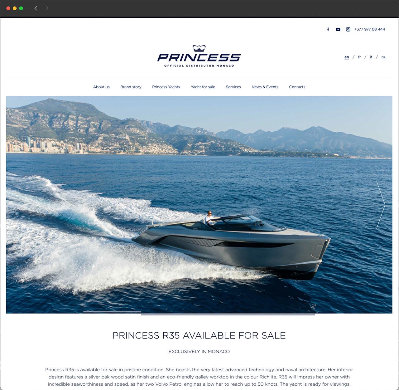 Princess Yachts Monaco — Front Page
