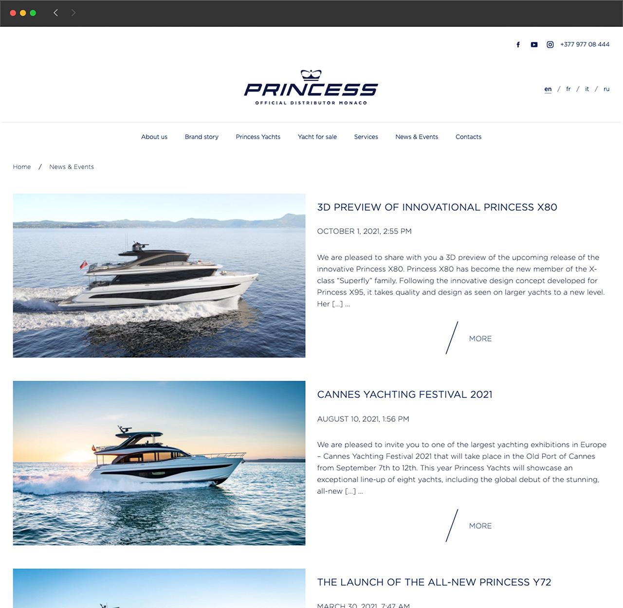 Princess Yachts Monaco — News